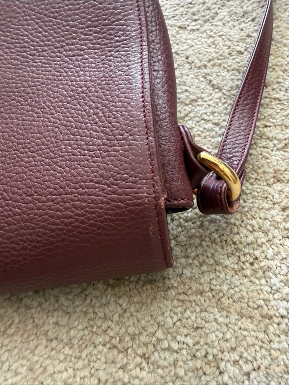 Cuyana Burgundy Leather Crossbody Bag - Picture 8 of 12